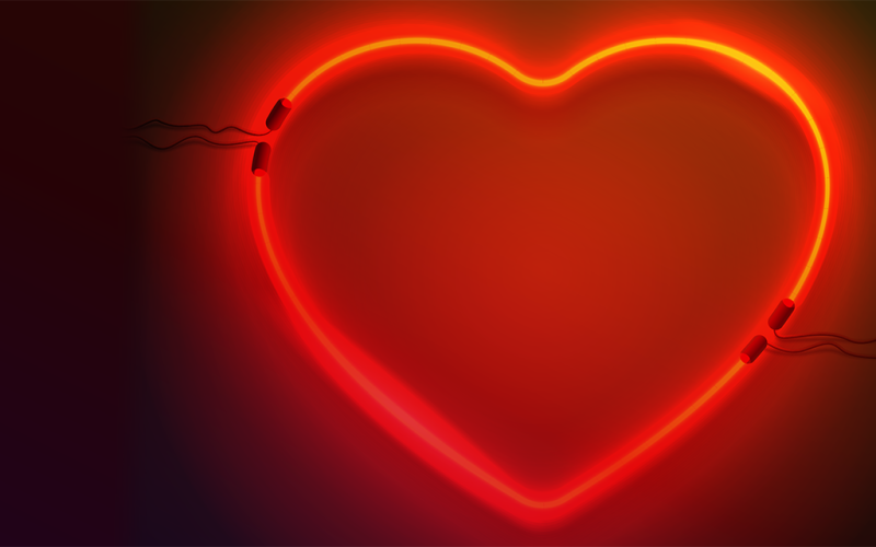 Valentines Special red neon heart